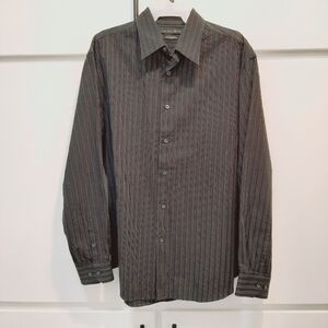 Axist Men's Black Striped Button Down Shirt Sz XL